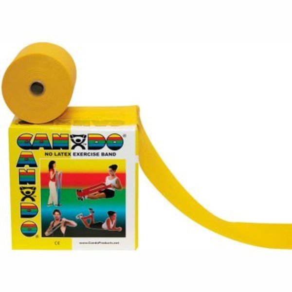 Fabrication Enterprises CanDo® Latex-Free Exercise Band, Yellow, 50 Yard Roll, 1 Roll/Box 1359343